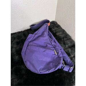 AMERIBAG Sling Bag Healthy Back Carry All Sling Bag Small Purple Soft Fabric
